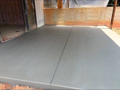 New Concrete Slab project by Andrew's Landscaping in the Charlotte NC area