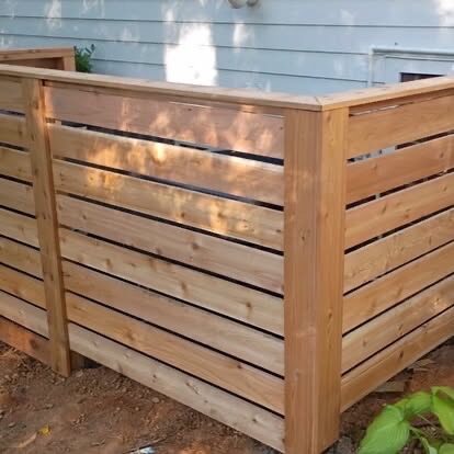 Trash Can Screen project by Andrew's Landscaping in the Charlotte NC area