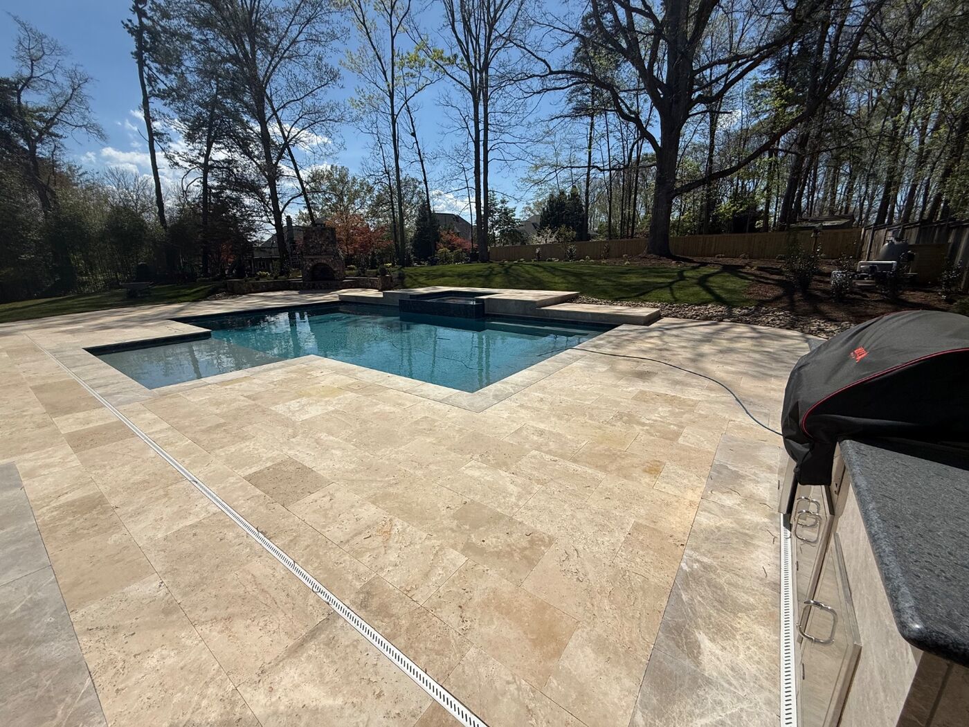 Pools & Poolscapes installed by Andrew's Landscaping in the Lake Norman area