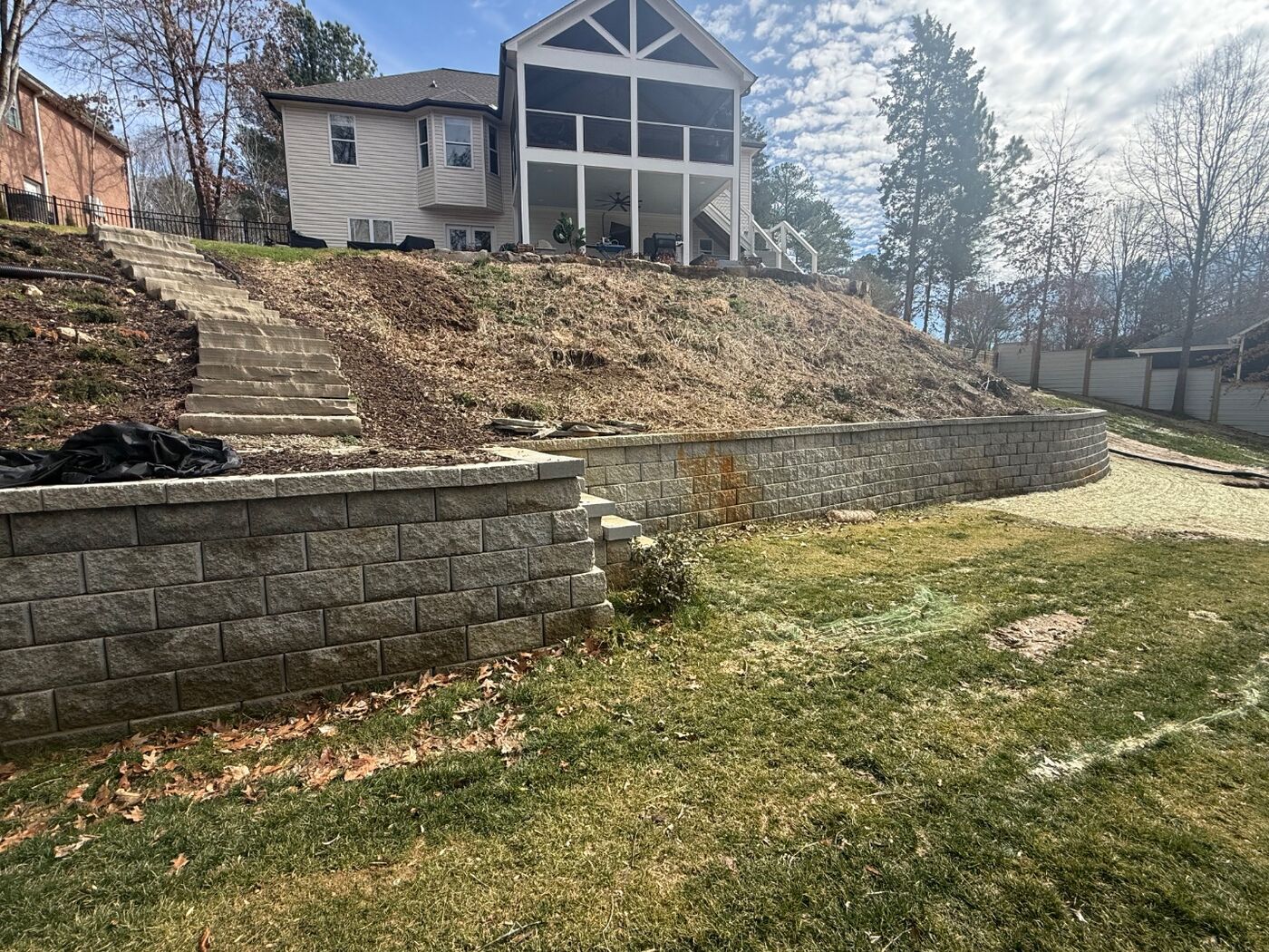 Retaining Walls by Andrew's Landscaping in the Charlotte NC area
